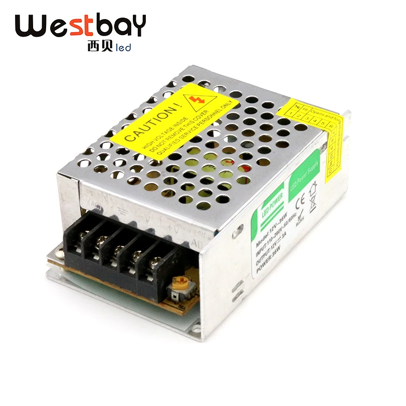 Brand New High Quality 36W 3.2A 12V Switching Power Supply For LED Strip light input AC100V-240V 12V output
Brand New High Quality 36W 3.2A 12V Switching Power Supply For LED Strip light input AC100V-240V 12V output