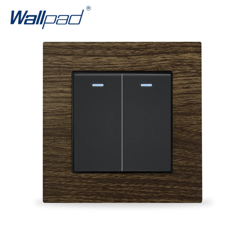 2 Gang 1 Way Switch Wallpad Home Wall Light Switch Wood Metal Push Button Switches Interrupteur 2 Way Rocker Switch Lamp
2 Gang 1 Way Switch Wallpad Home Wall Light Switch Wood Metal Push Button Switches Interrupteur 2 Way Rocker Switch Lamp