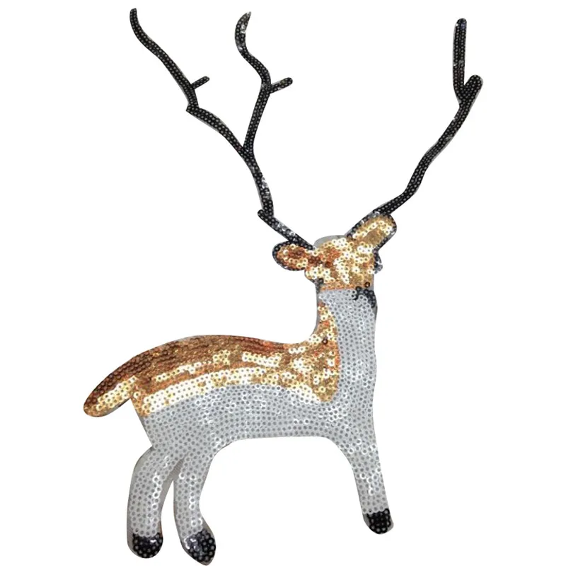 New arrival Animal Deer Patch Sequins embroidered Iron on Patches for Clothing Christmas Stickers Diy accessory Free shipping
New arrival Animal Deer Patch Sequins embroidered Iron on Patches for Clothing Christmas Stickers Diy accessory Free shipping
