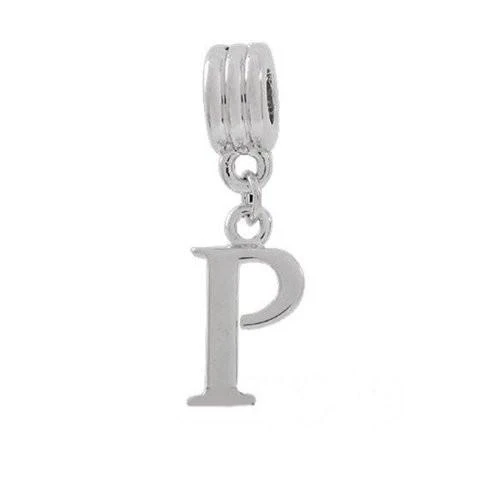 Alphabet Spacer Charm Beads Letter P for Snake Chain Bracelets (1)