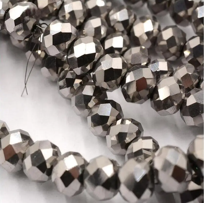 FLTMRH Gray Silver Color 4*6mm 50pcs Rondelle Austria faceted Crystal Glass Beads Loose Spacer Round Beads for Jewelry Making
FLTMRH Gray Silver Color 4*6mm 50pcs Rondelle Austria faceted Crystal Glass Beads Loose Spacer Round Beads for Jewelry Making