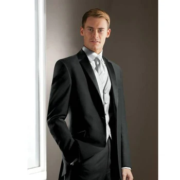 Elegant Groom's Wear black Notch Satin Lapel Tuxedo Wedding mens Suits Best man's 3 Peices men suit ( jacket+Pants+vest+tie)
Elegant Groom's Wear black Notch Satin Lapel Tuxedo Wedding mens Suits Best man's 3 Peices men suit ( jacket+Pants+vest+tie)