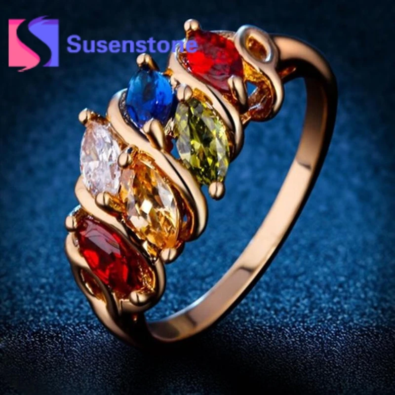 Elegant Ring For Women Engagement Wedding Jewelry 2019 Luxury Design Female Gold Aolly Colorful Zircon Rings Jewelry Size 6-9
Elegant Ring For Women Engagement Wedding Jewelry 2019 Luxury Design Female Gold Aolly Colorful Zircon Rings Jewelry Size 6-9
