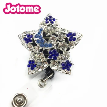 Star Shape Bling Bling Retractable Name ID Badge Reel Holder / Doctor Nursing Teacher Badge reel
Star Shape Bling Bling Retractable Name ID Badge Reel Holder / Doctor Nursing Teacher Badge reel