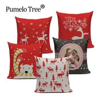Santa Claus with deer printed cushion cover decorative throw pillows covers retro vintage square christmas Tree cushion cover
Santa Claus with deer printed cushion cover decorative throw pillows covers retro vintage square christmas Tree cushion cover