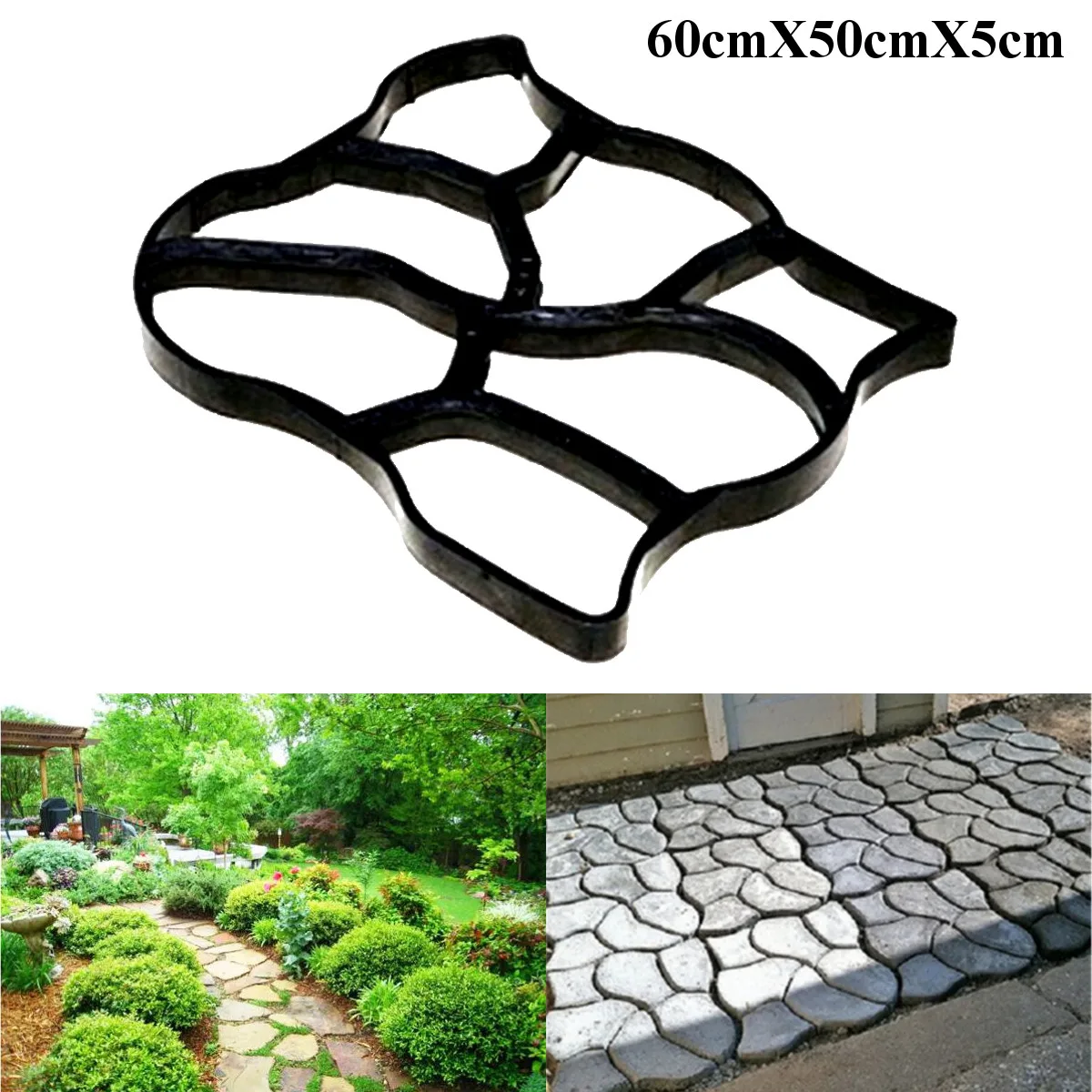 60*50cm Garden Path Maker Mold Irregular Model Concrete Stepping Stone Cement Mould Brick DIY Home Garden Tools Paving Molds
60*50cm Garden Path Maker Mold Irregular Model Concrete Stepping Stone Cement Mould Brick DIY Home Garden Tools Paving Molds