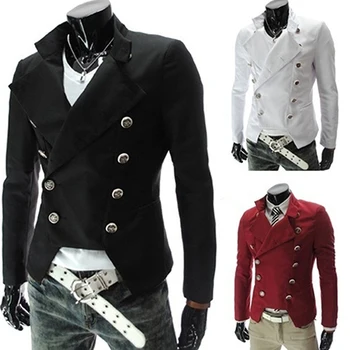 New Arrival Men's Fashion European Style Double-breasted Casual Lapel Slim Suit Blazer Coat
New Arrival Men's Fashion European Style Double-breasted Casual Lapel Slim Suit Blazer Coat