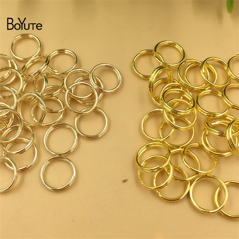 BoYuTe (100 Gbag) Metal Bronze Silver Gold White K Double Loop Jump Rings Connector Diy Jewelry Findings Components (3)
