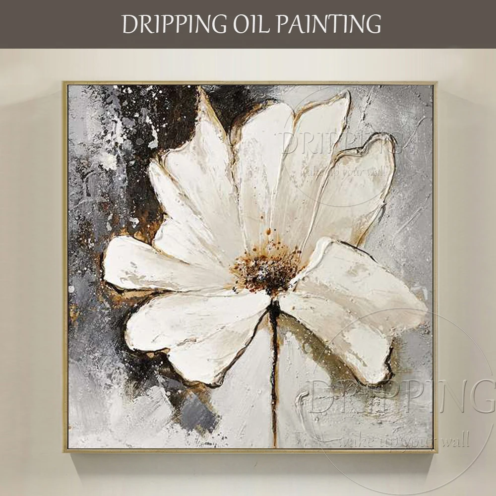 Artist Pure Hand-painted High Quality Gift Craft White Flower Oil Painting on Canvas Knife Textured White Flower Oil Painting
Artist Pure Hand-painted High Quality Gift Craft White Flower Oil Painting on Canvas Knife Textured White Flower Oil Painting