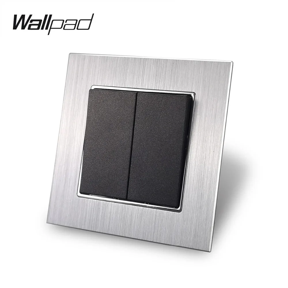 EU 2 Gang 2 Way Wall Switch with Clip Wallpad 10A AC Silver Satin Schuko 2 Push Button 2 Way Double Control Light Switch
EU 2 Gang 2 Way Wall Switch with Clip Wallpad 10A AC Silver Satin Schuko 2 Push Button 2 Way Double Control Light Switch