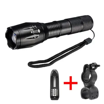Hot Torch T6 LED Zoomable Focus 18650/AAA Torch Lamp Light 5 Modes & Battery Charger Bicycle Holder Clip Super Bright
Hot Torch T6 LED Zoomable Focus 18650/AAA Torch Lamp Light 5 Modes & Battery Charger Bicycle Holder Clip Super Bright