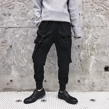 Hip Hop Harem Pants Men Black Cotton Pockets Mens Jogger Pants Ribbons Casual Streetwear Male Sweatpants
Hip Hop Harem Pants Men Black Cotton Pockets Mens Jogger Pants Ribbons Casual Streetwear Male Sweatpants