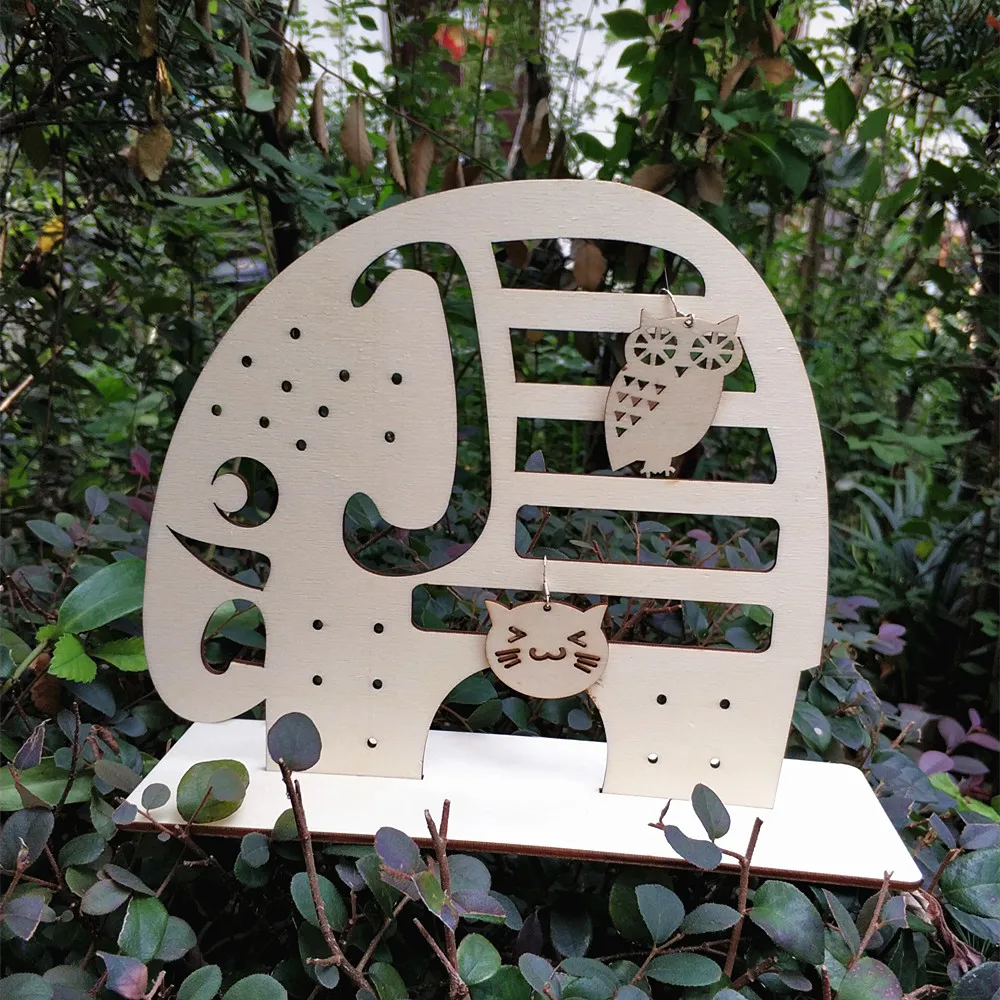Wooden Jewelry Elephant Shape Earring Holder Jewelry Stand Jewelry Organizer Ear Stud Neckplace Display Wood Hold
Wooden Jewelry Elephant Shape Earring Holder Jewelry Stand Jewelry Organizer Ear Stud Neckplace Display Wood Hold