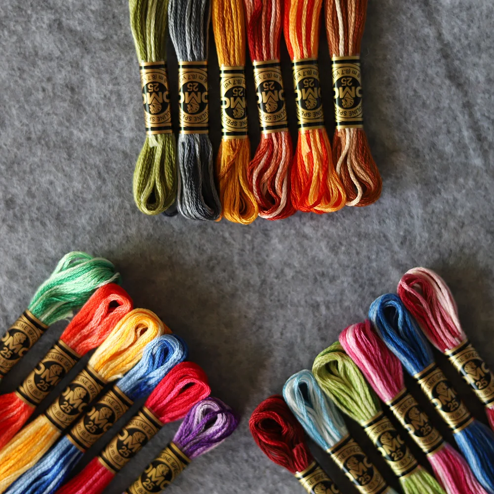DMC 117W 6 Colors per Set Variegated 6 strands Thread 8 meters skein Color Variation Embroidery Variegated Floss Cross stitch
DMC 117W 6 Colors per Set Variegated 6 strands Thread 8 meters skein Color Variation Embroidery Variegated Floss Cross stitch