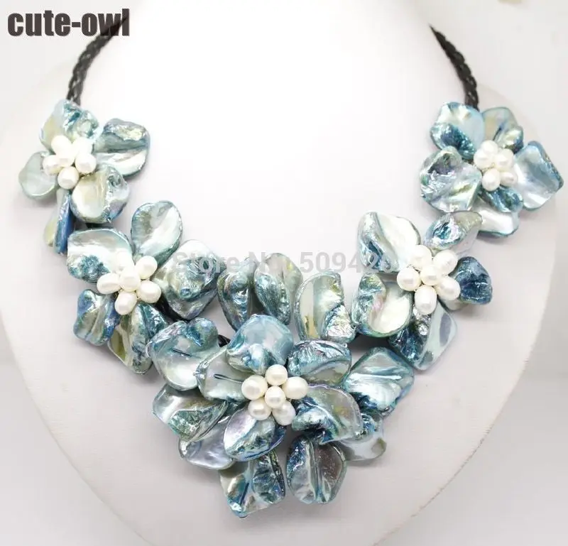 Free Shipping >Wonderful Lady's Blue Shell mother of pearl 5 flowers pendant necklace 18
Free Shipping >Wonderful Lady's Blue Shell mother of pearl 5 flowers pendant necklace 18