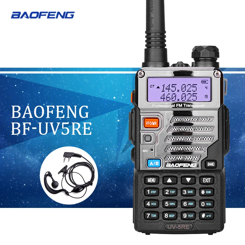 1PCS Baofeng UV5RE Walkie-Talkie UV5R Upgraded Version UHF VHF Dual Watch CB Radio VOX FM Transceiver for Hunting Radio
1PCS Baofeng UV5RE Walkie-Talkie UV5R Upgraded Version UHF VHF Dual Watch CB Radio VOX FM Transceiver for Hunting Radio
