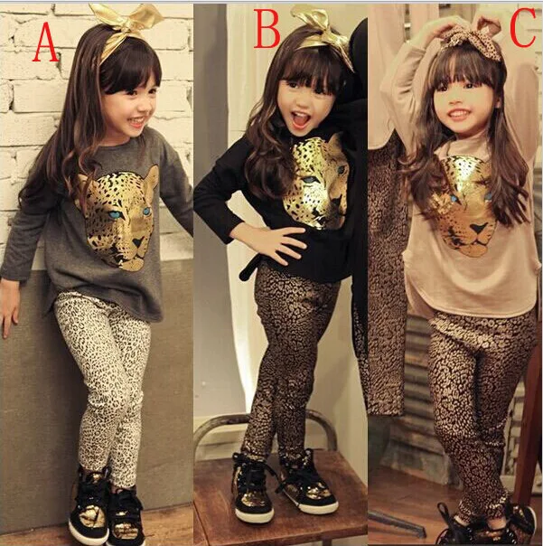 Girls Fashion Leopard Casual Suit Children Clothing Sets Outfit Loog Sleeve T-Shirt +Pants Leggings New Baby Kids Clothes Set
Girls Fashion Leopard Casual Suit Children Clothing Sets Outfit Loog Sleeve T-Shirt +Pants Leggings New Baby Kids Clothes Set