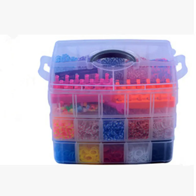 10000 unids DIY rainbow color rubber band bracelet gift box new large three-layer weaving machines
10000 unids DIY rainbow color rubber band bracelet gift box new large three-layer weaving machines