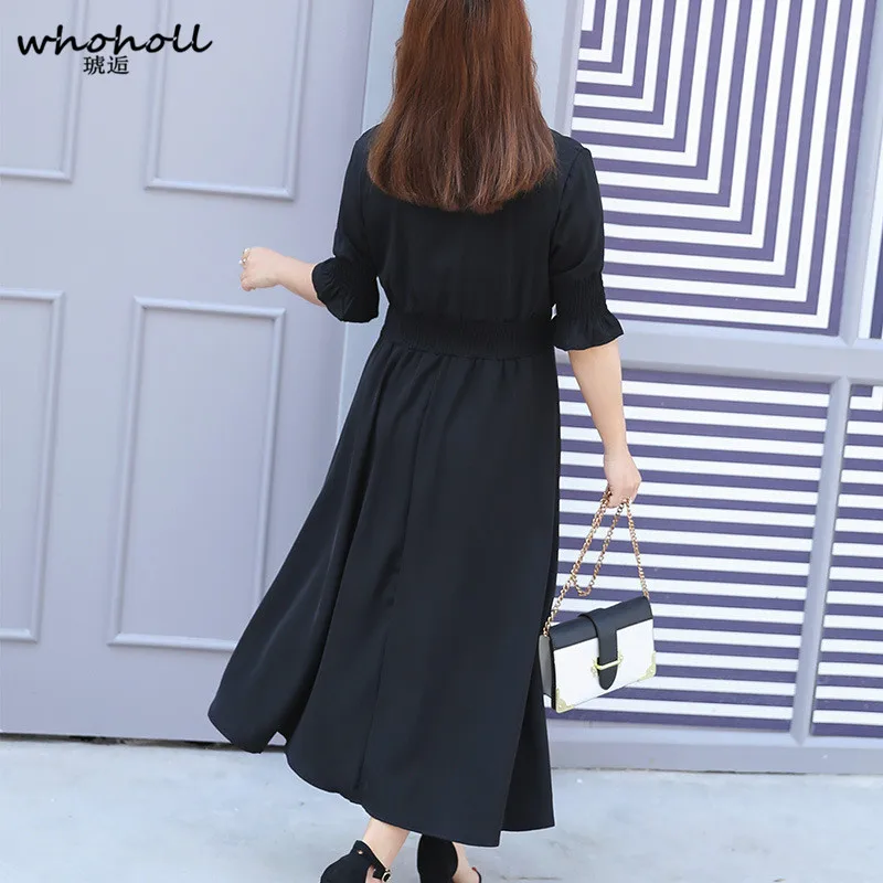 Whoholl 2019 Spring Plus Size Dress Women Solid A-line Camisole Half Sleeve Turn-down Collar Dress Fashion Oversize Dress Women
Whoholl 2019 Spring Plus Size Dress Women Solid A-line Camisole Half Sleeve Turn-down Collar Dress Fashion Oversize Dress Women