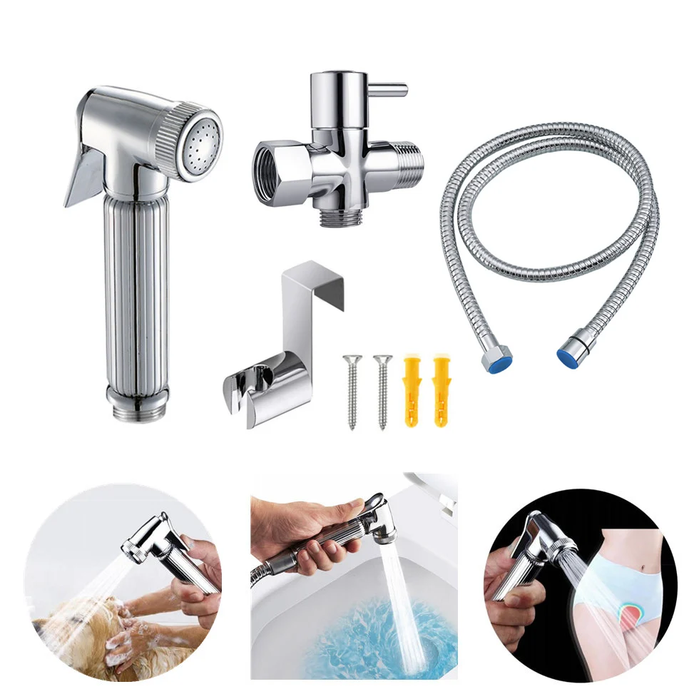 Bidet Sprayer Handheld Cloth Diaper Sprayer Kit Shattaf for Toilet with Dual Spray Models for Personal Hygiene Cleaning Care
Bidet Sprayer Handheld Cloth Diaper Sprayer Kit Shattaf for Toilet with Dual Spray Models for Personal Hygiene Cleaning Care