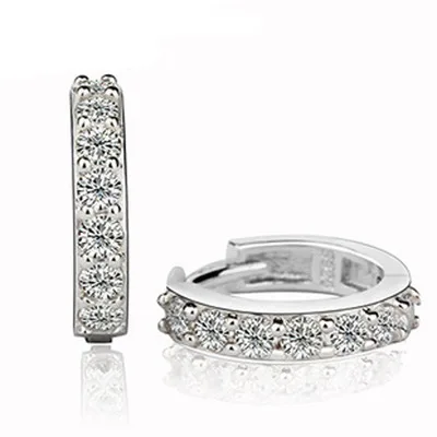 Luxury Tiny Round Crystal Loop Earrings Silver Filled Piercing Small Huggie Hoop Earings Crystal Creole Jewelry Pendientes Aros
Luxury Tiny Round Crystal Loop Earrings Silver Filled Piercing Small Huggie Hoop Earings Crystal Creole Jewelry Pendientes Aros