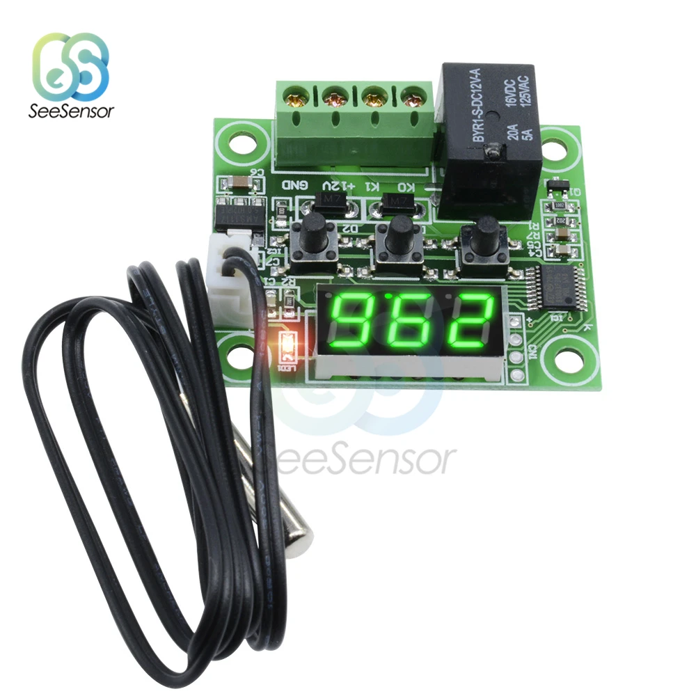 W1209 DC 5V 12V 24V LED Digital Thermostat Temperature Control Switch Temperature Controller Thermometer Thermo Controller
W1209 DC 5V 12V 24V LED Digital Thermostat Temperature Control Switch Temperature Controller Thermometer Thermo Controller