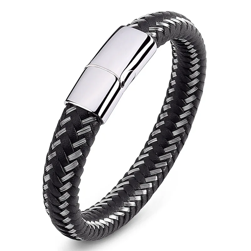 Sue Phil New 2019 Stainless Steel Men's Bracelets Vintage Wire Button Leather Bracelets Drop Shipping
Sue Phil New 2019 Stainless Steel Men's Bracelets Vintage Wire Button Leather Bracelets Drop Shipping