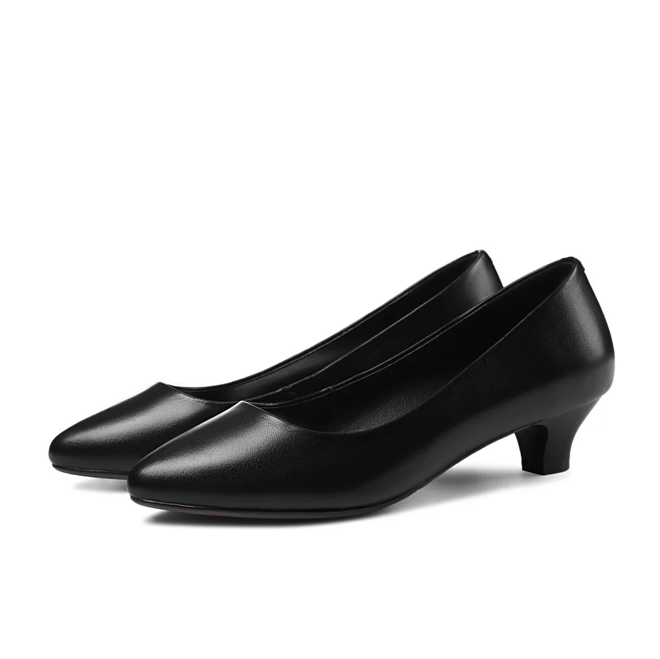 2019 spring and autumn women's shoes leather fabric comfortable lining 4CM low heel black work women's shoes
2019 spring and autumn women's shoes leather fabric comfortable lining 4CM low heel black work women's shoes