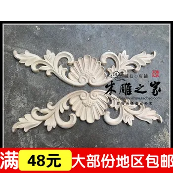 

Dongyang wood carving in the European floral applique wood piece hollow carved wooden door flower flower cabinet furniture acces