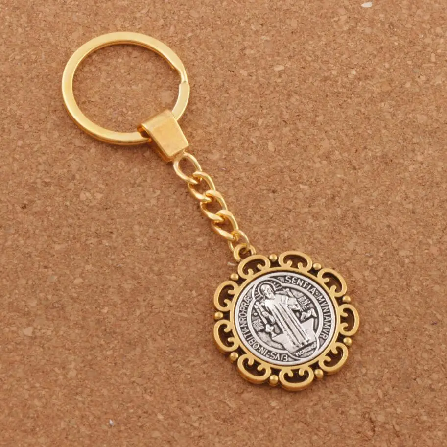 30mm Keychain Flower Saint Benedict Exorcism Medal Catholic Cross Key Ring Travel Protection 33mm Pendant K1705
30mm Keychain Flower Saint Benedict Exorcism Medal Catholic Cross Key Ring Travel Protection 33mm Pendant K1705