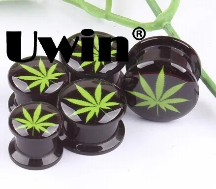 1 Pair of Acrylic Ear Tunnels Plugs Screw Gauges Expanders Stretcher Green Leaf Logo Punk Stretcher Body Piercing 4mm--25mm 
1 Pair of Acrylic Ear Tunnels Plugs Screw Gauges Expanders Stretcher Green Leaf Logo Punk Stretcher Body Piercing 4mm--25mm