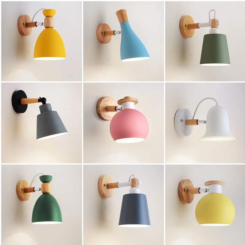 Children's Wall Lights Nordic Colour lampshade wall lamp Simple Bedroom Bedside Lights Macaron Living Room Lighting Wholesale
Children's Wall Lights Nordic Colour lampshade wall lamp Simple Bedroom Bedside Lights Macaron Living Room Lighting Wholesale