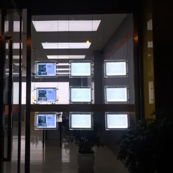 9PCS A4 Two Sides Landscape Hanging Acrylic Frame LED Display Light Pocket Systems for Real Estate Agent Window
9PCS A4 Two Sides Landscape Hanging Acrylic Frame LED Display Light Pocket Systems for Real Estate Agent Window