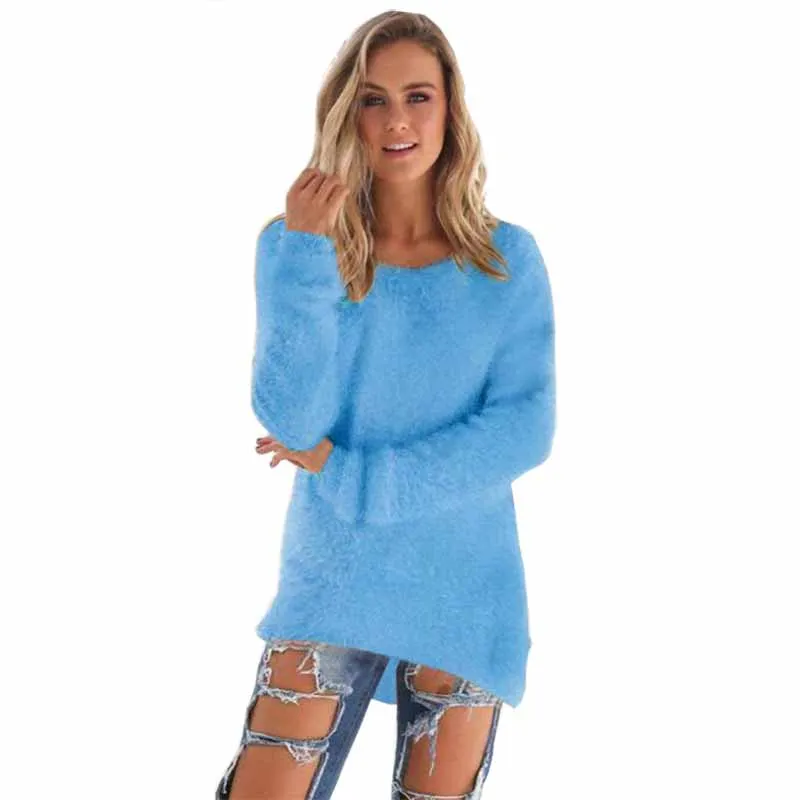 2019 Autumn Winter Women Sweaters Pullover Knitted Tops Tees Causal Loose Large size Female Solid Color Plush Sweater NZYD187A
2019 Autumn Winter Women Sweaters Pullover Knitted Tops Tees Causal Loose Large size Female Solid Color Plush Sweater NZYD187A