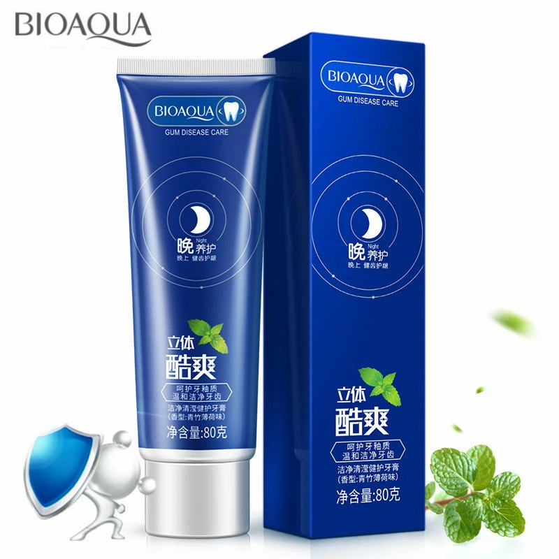 

BIOAQUA Mint Whitening Toothpaste Dental Clinic Teeth Pure Fresh Dispel Mouth Odor Improve Sore Gums Disease Care Oral Ulcers