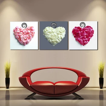 3 Panels Wall Decorative Pictures Love Heart Flower Petals Art Canvas Bedroom Head of Bedside Oil Painting No Framework
3 Panels Wall Decorative Pictures Love Heart Flower Petals Art Canvas Bedroom Head of Bedside Oil Painting No Framework