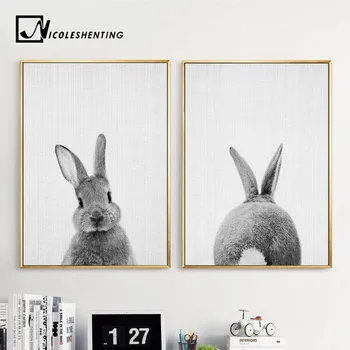 Black White Rabbit Wall Art Canvas Posters and Prints Minimalist Animal Paintings Wall Picture for Living Room Modern Home Decor
Black White Rabbit Wall Art Canvas Posters and Prints Minimalist Animal Paintings Wall Picture for Living Room Modern Home Decor