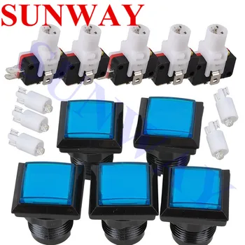 32mm Square Arcade Push Button Switch Set of 5PCS Leds button LED light console 12v led large game machine accessories
32mm Square Arcade Push Button Switch Set of 5PCS Leds button LED light console 12v led large game machine accessories