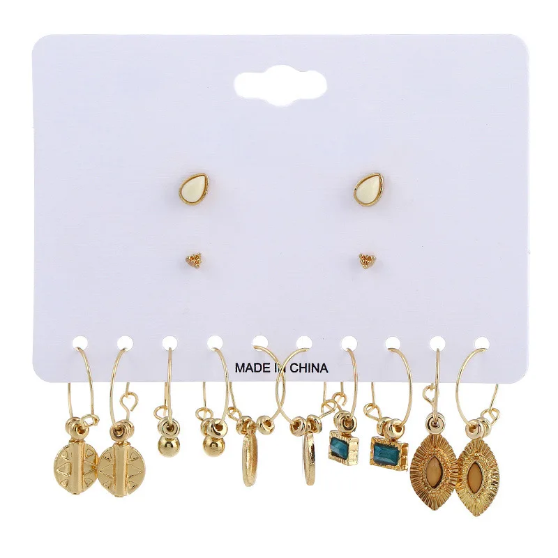 7 Pairs/Set New Fashion Gold Color Alloy Mixed Hoop Earrings For Women Vintage Geometric Earring Set Boho Punk earring
7 Pairs/Set New Fashion Gold Color Alloy Mixed Hoop Earrings For Women Vintage Geometric Earring Set Boho Punk earring