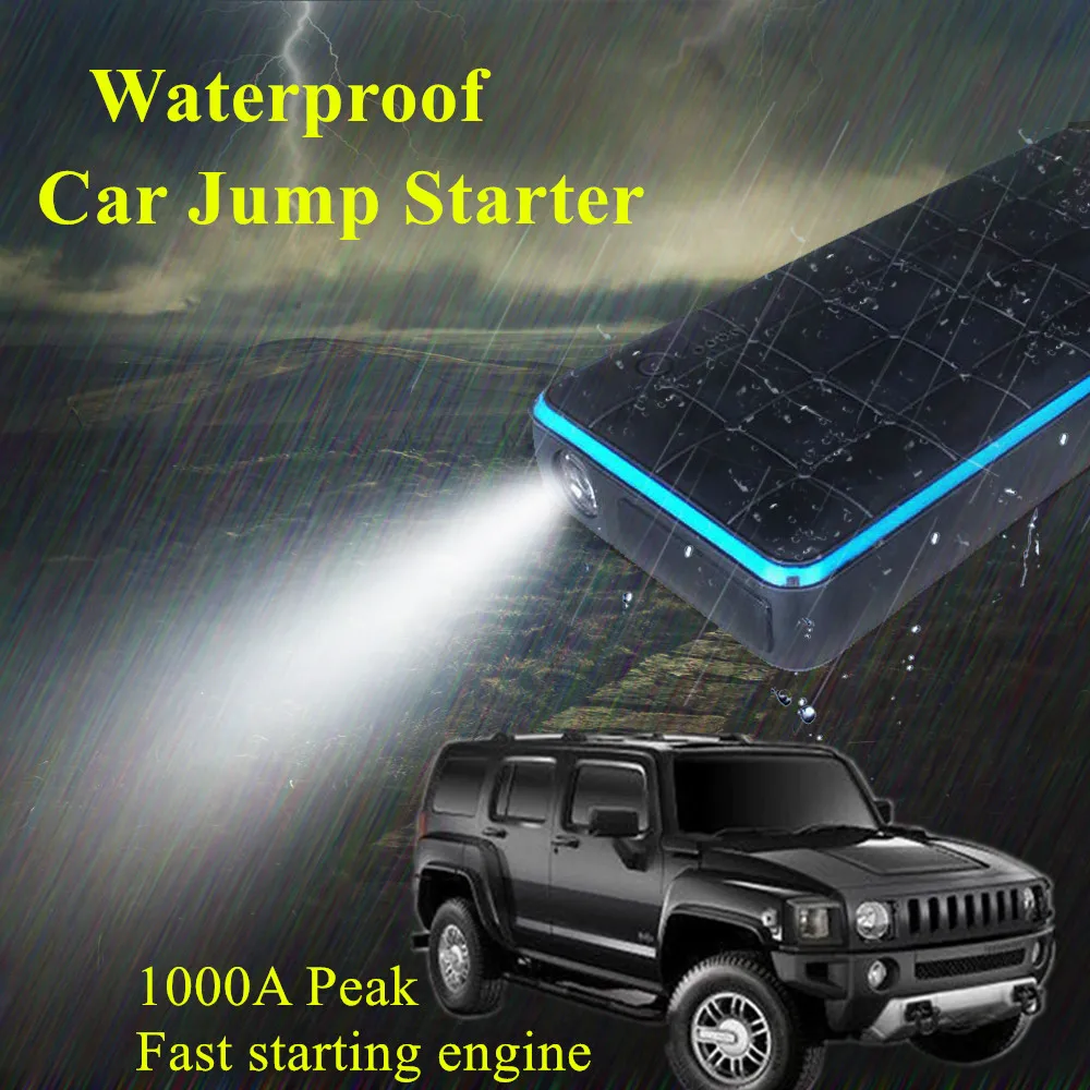 Waterproof 1000A Peak 12V Car Battery Jump Starter Auto Jumper Engine Power Bank Starting Up Petrol 8.0L Diesel 6.0L Car booster
Waterproof 1000A Peak 12V Car Battery Jump Starter Auto Jumper Engine Power Bank Starting Up Petrol 8.0L Diesel 6.0L Car booster