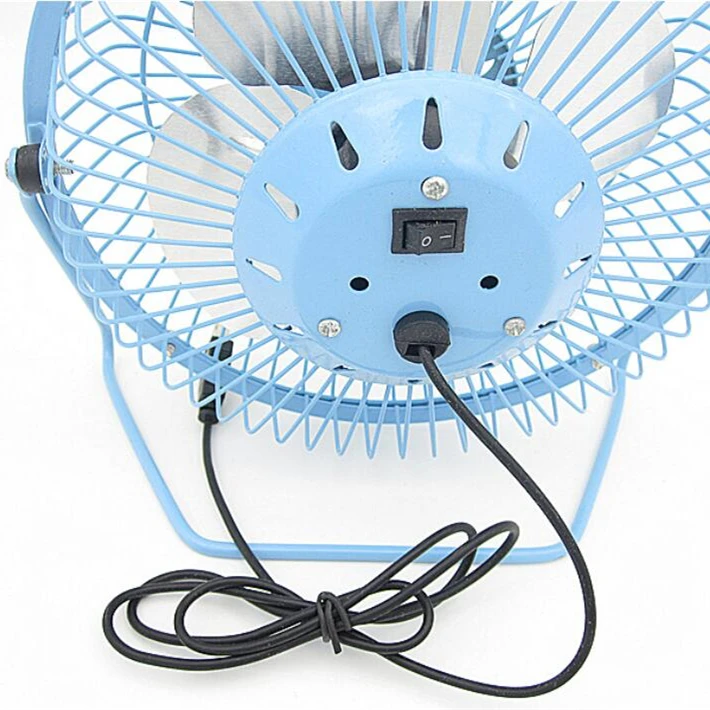 6 Inch Mini Desk Fan Quiet Operation Small Personal Fan Metal