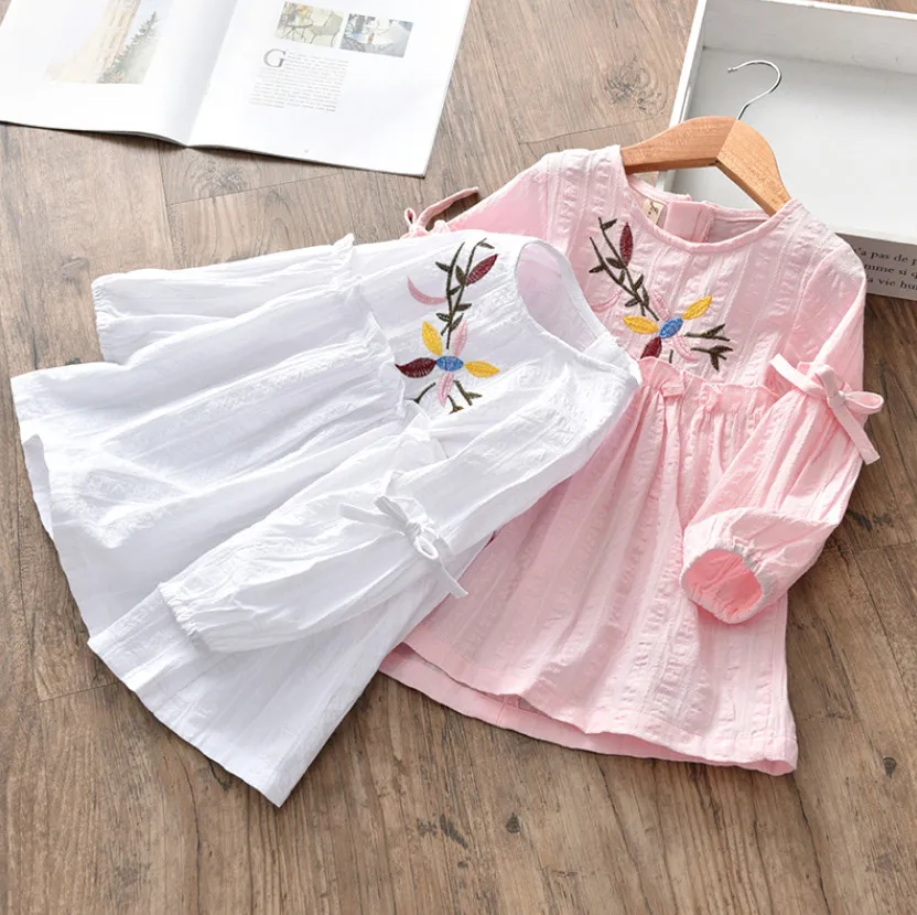 2019 Spring Summer Girl Dress Cotton Long Sleeve Children Dresses Embroidery Flower Kids Dress for Baby Girls Party Clothing
2019 Spring Summer Girl Dress Cotton Long Sleeve Children Dresses Embroidery Flower Kids Dress for Baby Girls Party Clothing