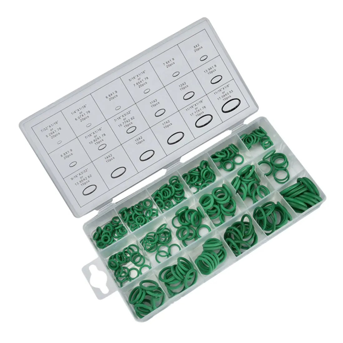 Green O Type Rubber Ring Gaskets 270 Pcs 18 Sizes Kit Air Conditioning Car Auto Vehicle Repair
Green O Type Rubber Ring Gaskets 270 Pcs 18 Sizes Kit Air Conditioning Car Auto Vehicle Repair