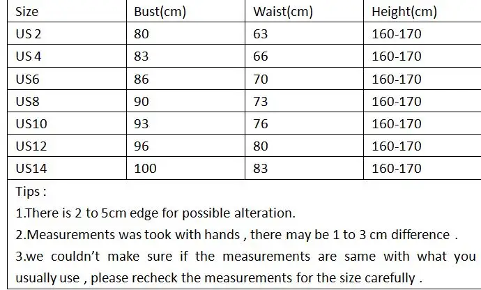 TSJY size chart