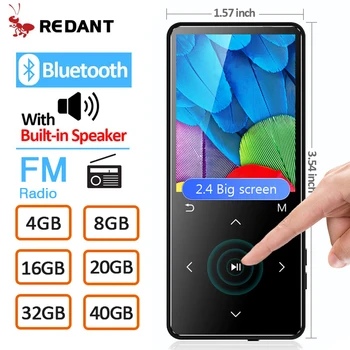 REDANT MP3 Player with Bluetooth and Speaker Touch Keys 2.4" Screen HiFi Walkman MP 3 Flac Music Player for kids 8/16/20/32/40GB
REDANT MP3 Player with Bluetooth and Speaker Touch Keys 2.4" Screen HiFi Walkman MP 3 Flac Music Player for kids 8/16/20/32/40GB