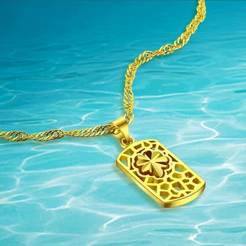 Carving exquisite decorative pattern card pendants necklace, high quality real plated 24k gold necklace women fashion jewelry 
Carving exquisite decorative pattern card pendants necklace, high quality real plated 24k gold necklace women fashion jewelry