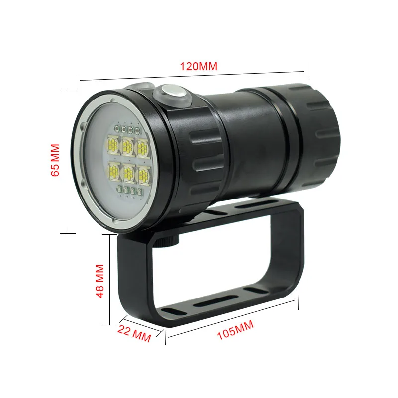 L2 Led Flash Light Professional Waterproof Underwater Scuba Video Light 28800LM Diving Flashlight With 18650 Battery + Charger
L2 Led Flash Light Professional Waterproof Underwater Scuba Video Light 28800LM Diving Flashlight With 18650 Battery + Charger