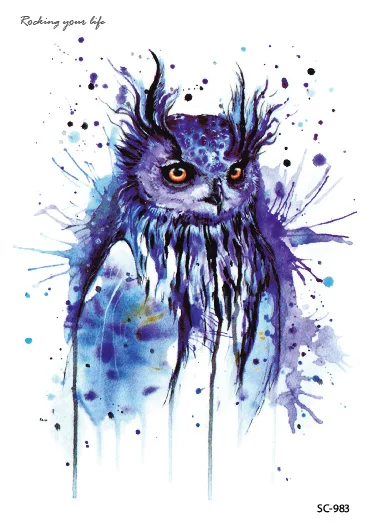 Latest 2016 Large Taty Uncanny Halloween Easter Blue Owl Cats Body Art Temporary Tattoo Stickers Waterproof Big Tatoos tatouage
Latest 2016 Large Taty Uncanny Halloween Easter Blue Owl Cats Body Art Temporary Tattoo Stickers Waterproof Big Tatoos tatouage