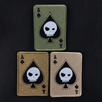 10pcs Embroidery Poker Spade A Patch Skull Tactical Patches Hook Loops Military Brassard Combat Armband Army Badge Death Card
10pcs Embroidery Poker Spade A Patch Skull Tactical Patches Hook Loops Military Brassard Combat Armband Army Badge Death Card