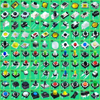 200PCS Assorted Micro Push Button Tact Switch Reset Mini Leaf Switch SMD DIP 12*12 3*6 6*6 100 Types DIY Repair Part
200PCS Assorted Micro Push Button Tact Switch Reset Mini Leaf Switch SMD DIP 12*12 3*6 6*6 100 Types DIY Repair Part